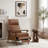 27.2”Wide Mid-Century Recliner Chair Top Genuine Leather with Push-Back Function Solid Wood Frame and Arms For Living Room Entertainment Room and Study-56110479