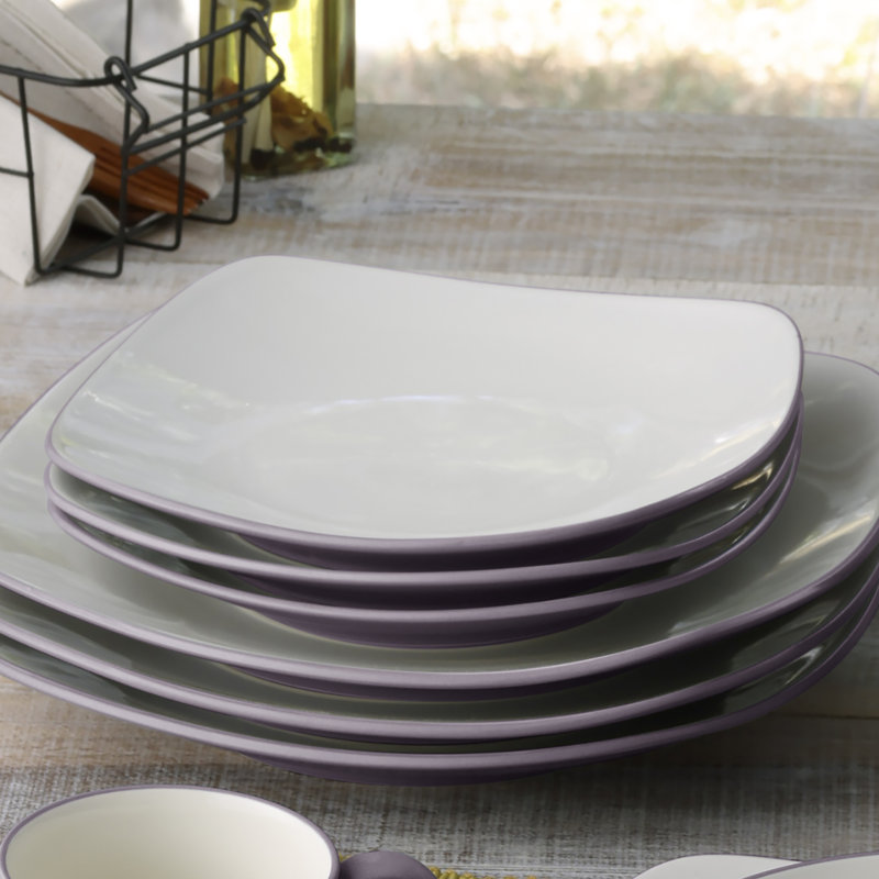 Noritake Colorwave Square Salad Plates, 8-1/4", Plum