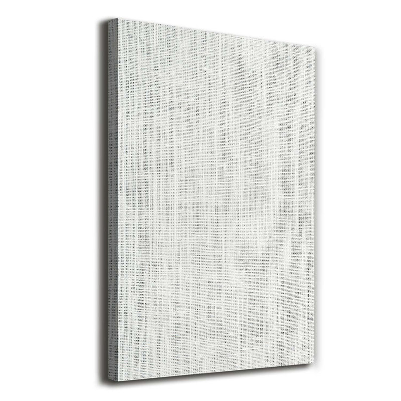 White Linen Canvas - Wrapped Canvas Print