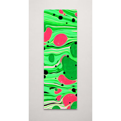 «Green and Pink Marble Swirls», art mural sur toile
