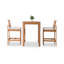 Ensemble de bar d'extérieur en bois d'eucalyptus 3 pièces avec coussins Dustin