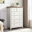 Commode 6 tiroirs beige
