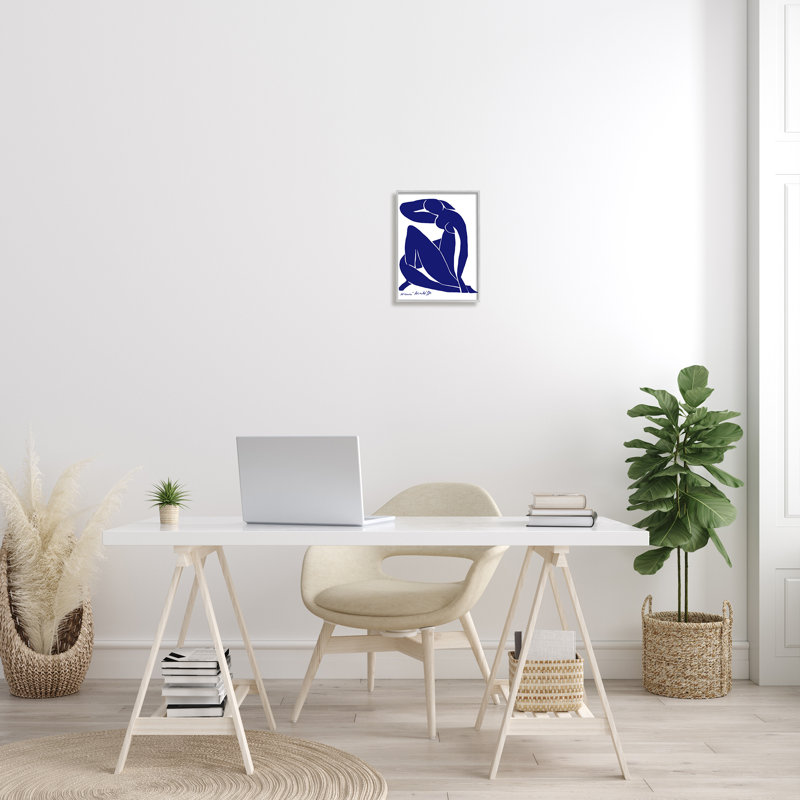 Minimal, abstrait, femme nue mauve, artiste matisse, Estampe numérique Farmhouse, H 14 po x l 11 po