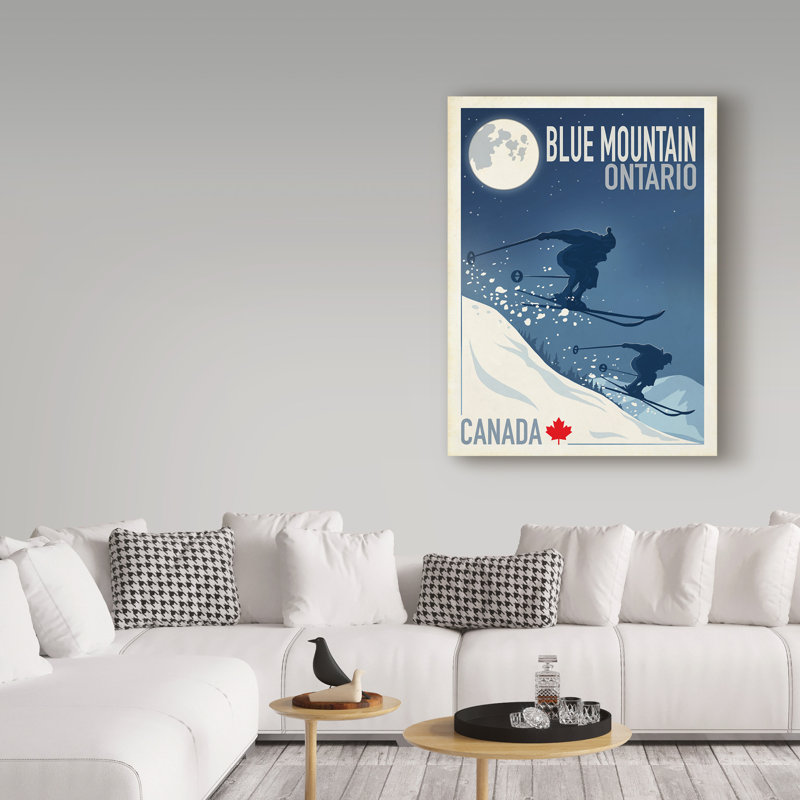 «Blue Mountain 1» par Croswell, impression sur toile tendue, H 47 po x l 35 po