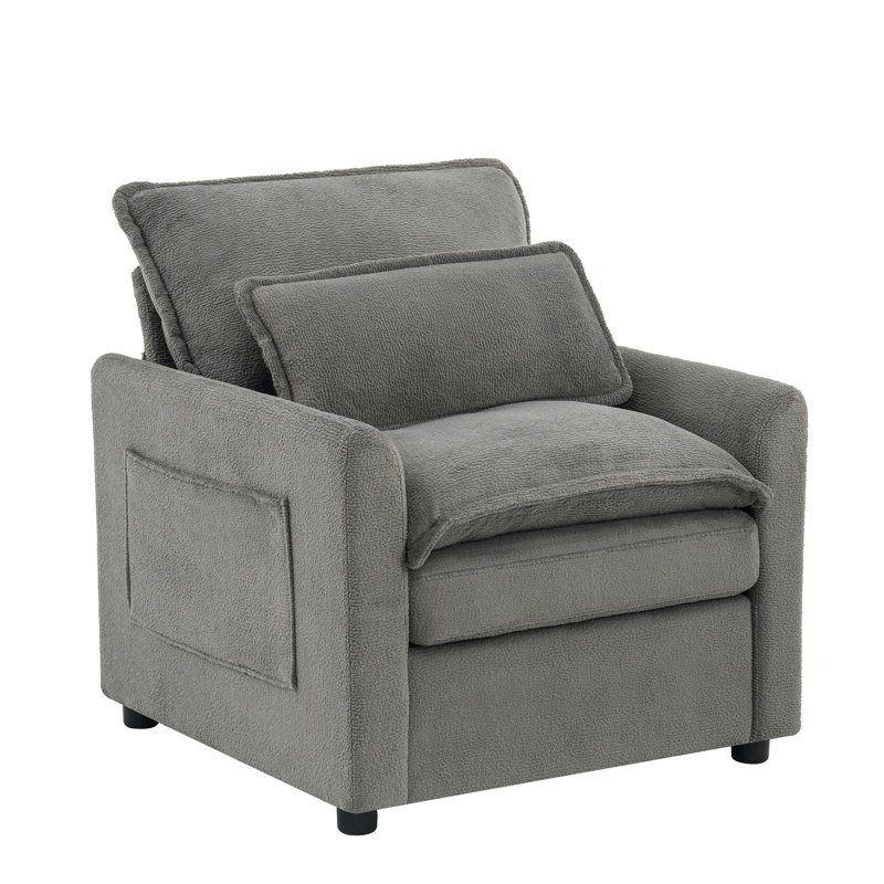 Fauteuil rembourré 32 po, Gris