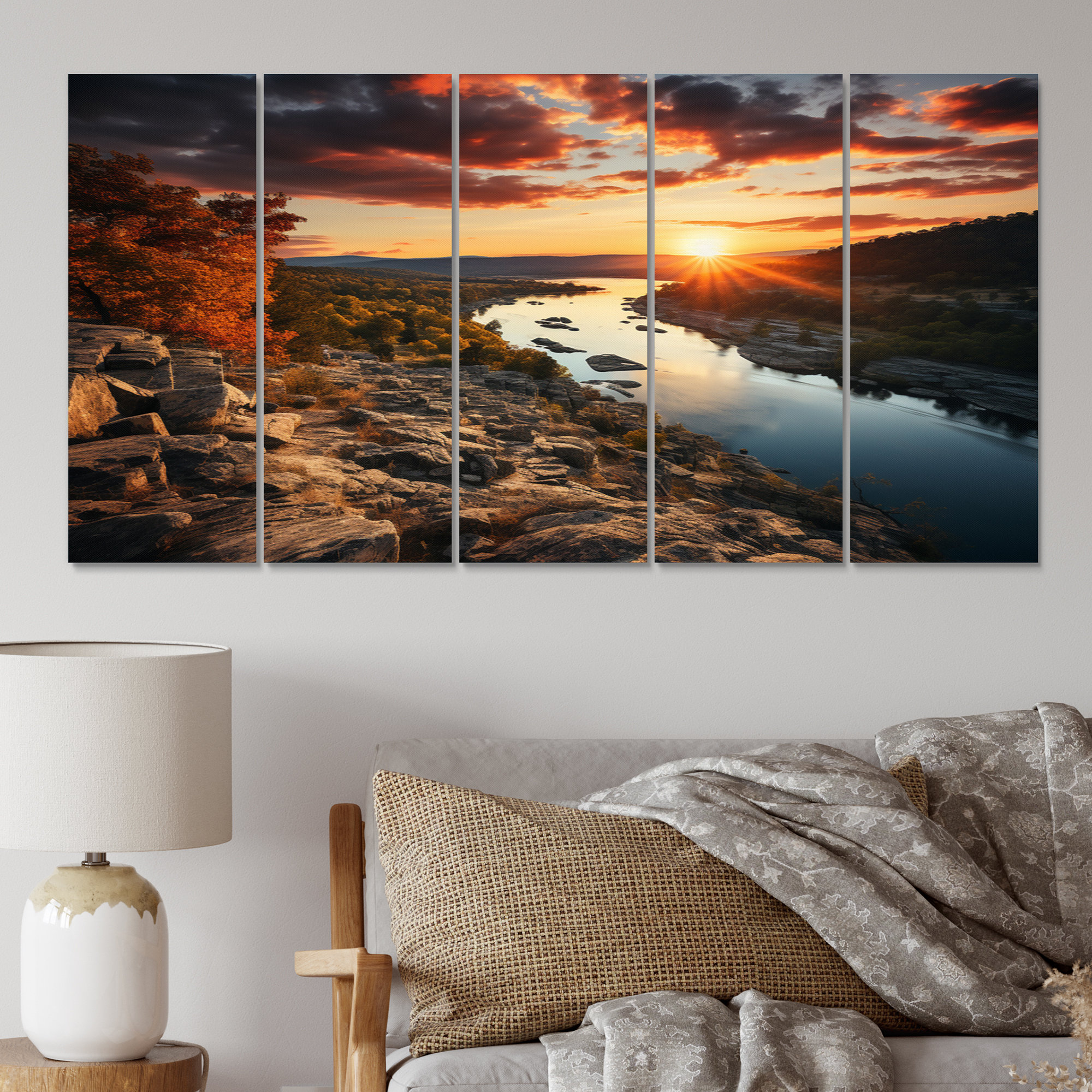 Millwood Pines Connecticut Landscape III On Canvas 5 Pieces Print | Wayfair