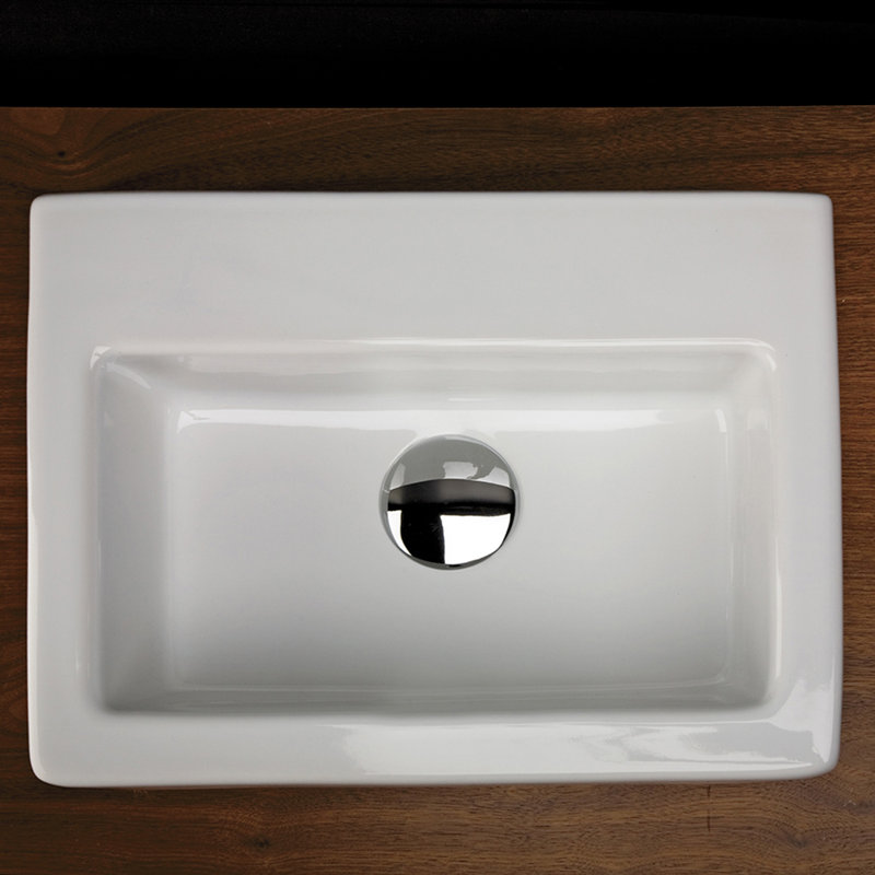 Aquababy 12.63 in. L Bathroom Sink, 0 Hole