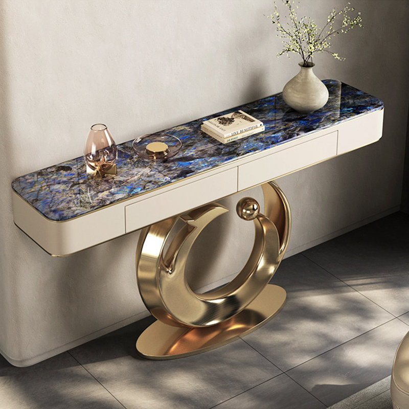 Modern light luxury simple console table, 39" H x 47.2" W x 13.8" D