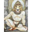 Sculpture de la dynastie Vakataka, seigneur Narasimha, peinture | Peinture à l'aquarelle | Anuj Shastrakar