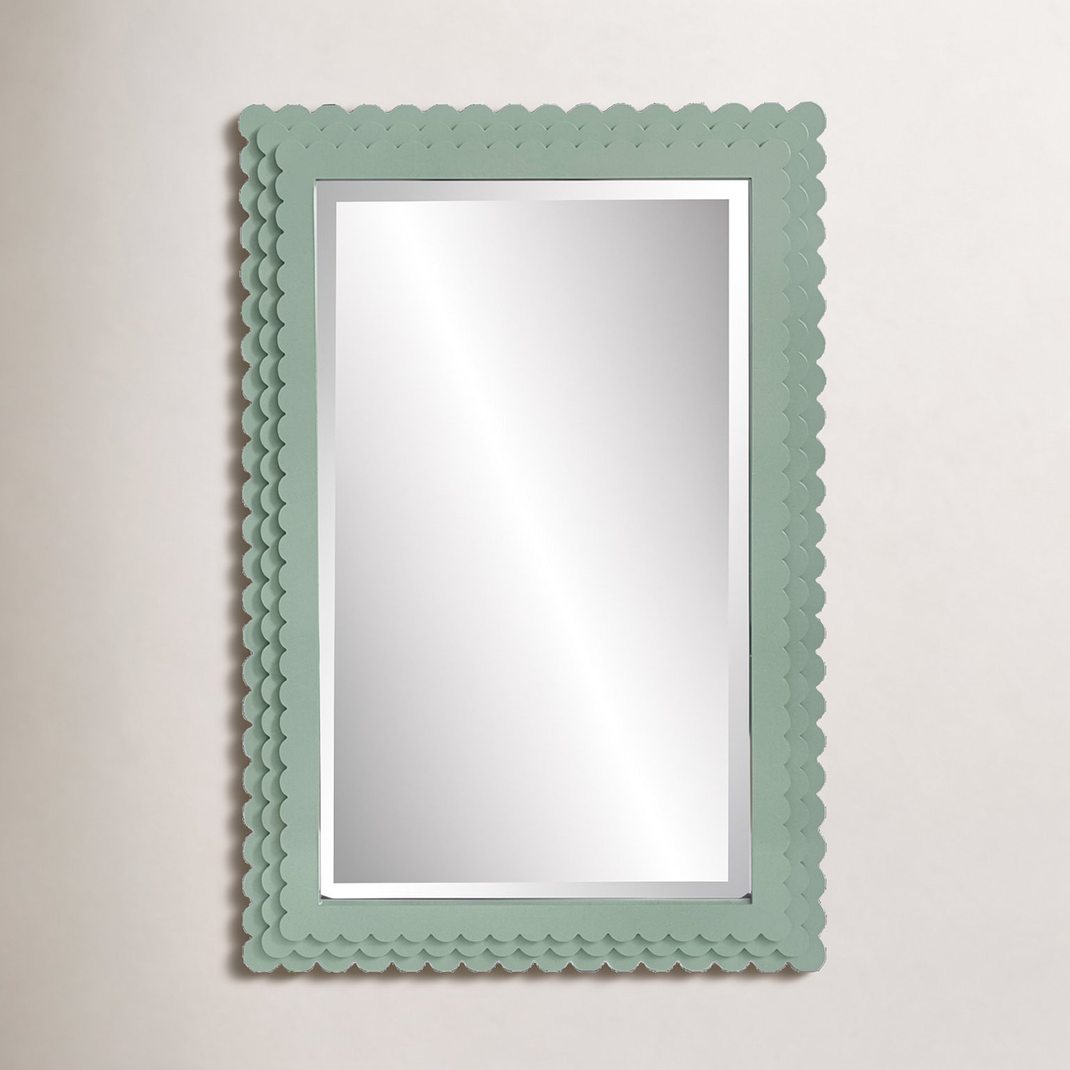 Pastel Scallop Mirror Blue, Green