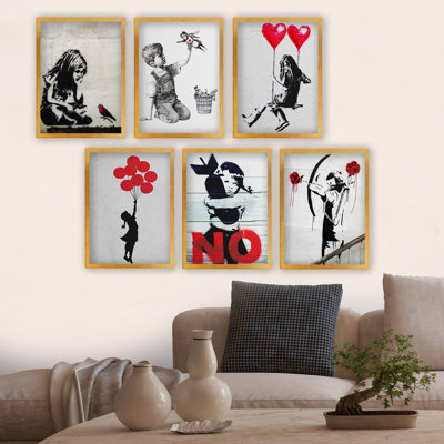 Elegant Decorative Framed MDF Paintings (6 Pieces), 9.8 x 11.8 inches Each | 100% MDF, Thickness: 0.8 inches | UV Printed for Vibrant Colors | Perfect for Home Decor, Living Room, or Office Art Display