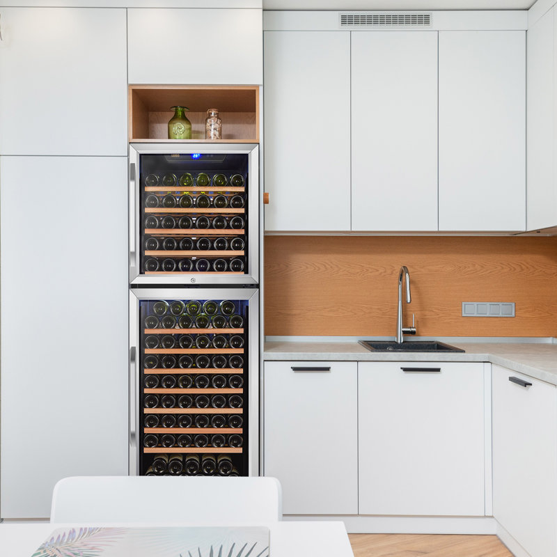 152 Bottle Built-In Refrigeration Dual Zone Freestanding Wine Refrigerator