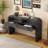 Retro Curved Sofa Table Console Table Entryway Table with 2 Large Drawers-560718865