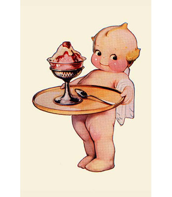 « cupie poupée ice crème », reproduction d’art