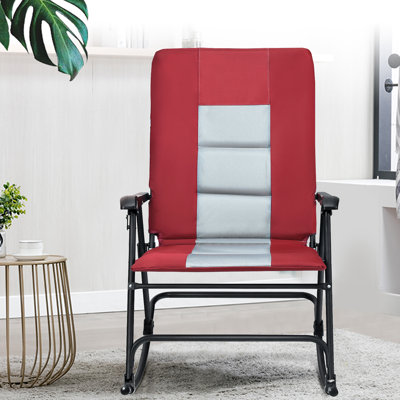 Britt Fabric Padded Patio Folding Chair Folding Chair