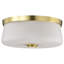 Burov - Plafonnier encastré 3 lumières - Verre blanc gravé-1011727751