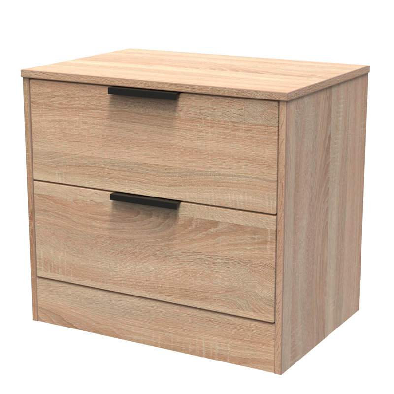 Berklie 2 Drawer Midi Chest (Ready Assembled), Bardolino Oak