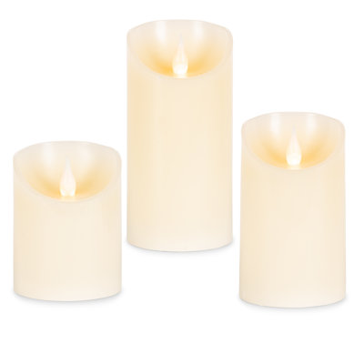 Flameless Pillar Candle Plastic