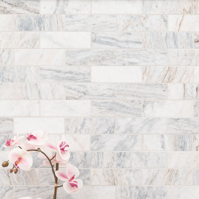 Terra Bella Subway 12 in. x 12 in. Honed Marble Mosaic Floor and Wall Tile