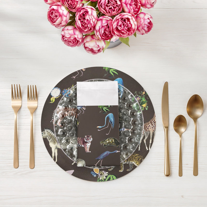Exotix Cotton Sateen Dinner Napkins, Brown