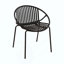 Chaises de salle à manger de patio empilables avec design respirant de style moderne et simple (ensemble de 2), pieds en métal + dossier en plastique-1784979312