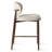 25.5" Modern Counter Height Bar Stools Set Of 6, Upholstered Kitchen Island Stools With Curved Back-1859247732