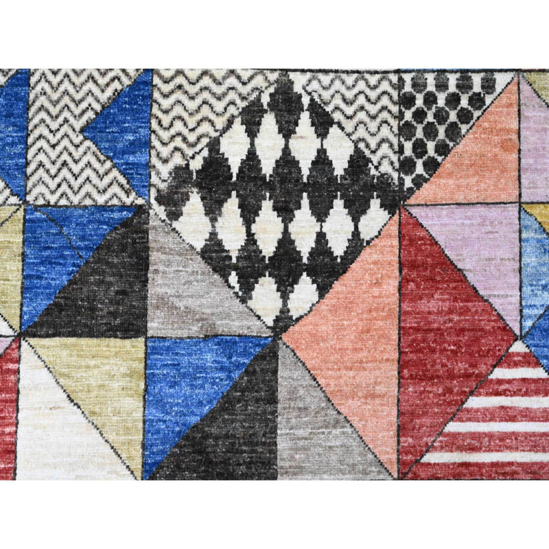 Tapis oriental en laine noué à la main 8 pi 10 po x 11 pi 9 po F387E519921E404AA45A11CC2E262E51