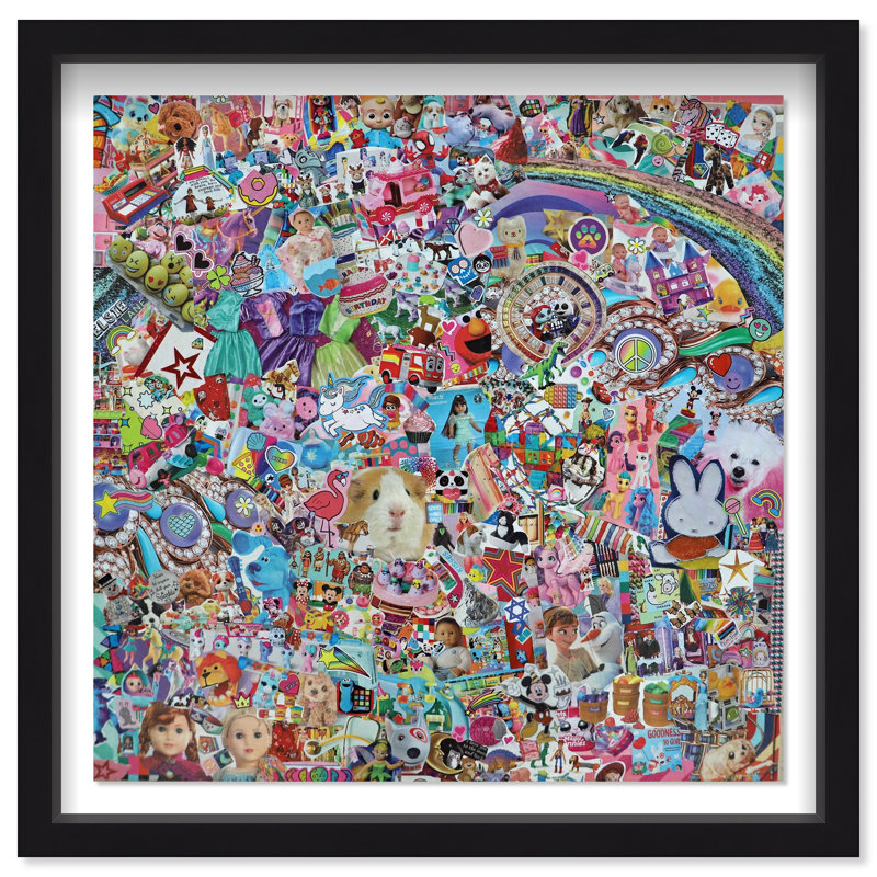 Oliver Gal Katy Hirschfeld - KidsBop Bright - Luxury Shadowbox Framed Wall Art, 21.5" H x 21.5" W