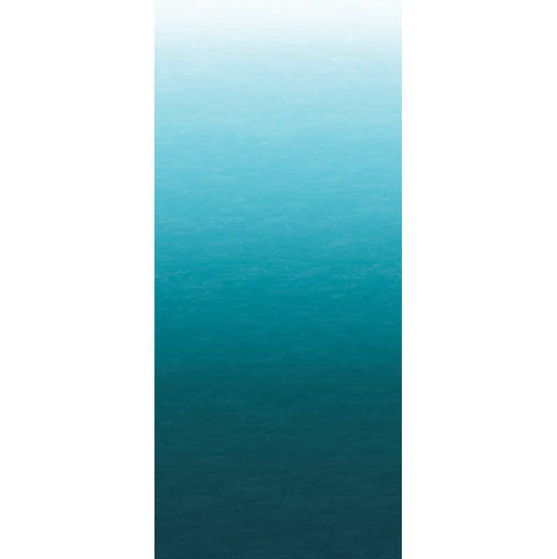 Caribbean Sea Teal Blue Ombre Wall Mural, Blue