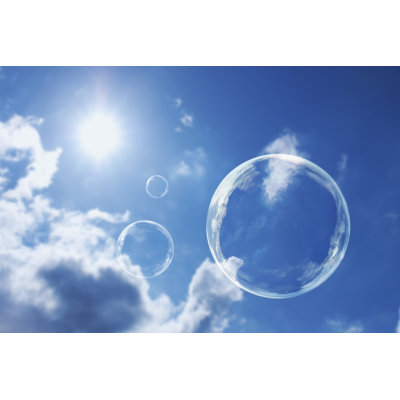 Floating Soap Bubbles - Wrapped Canvas Print