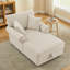 Chaise longue rembourrée en chenille avec rangement (ensemble de 2)-131279383