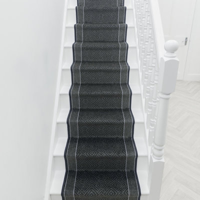 Stair Runner Geometric Machine Tufted Area Rug