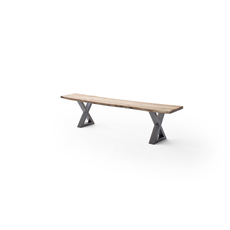 Meza Painted Metal Bench Legs, Grey