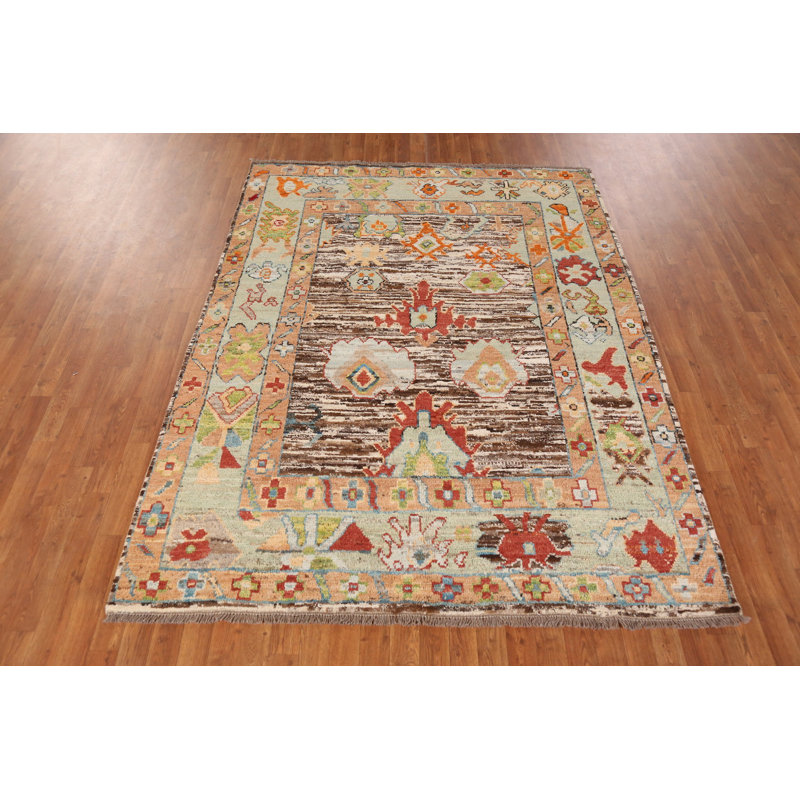 Tapis turc Oushak en laine 6 x 8