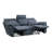Britain 84.5" Modern & Contemporary Polished Microfiber Manual Reclining Sofa with Drop-Down Center Table with 2 Cup Holders, Tab Pull Reclining Motion & High-Density Foam over Pocket Coils-1386991676