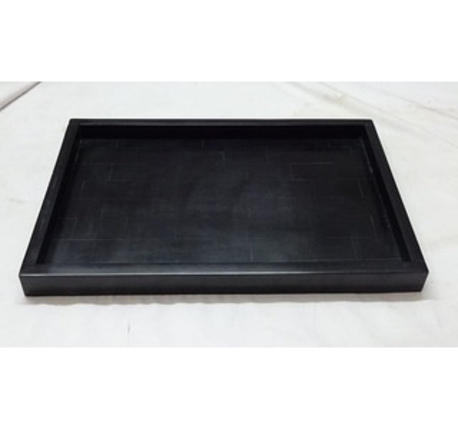 Matheson Resin Tray - Set of 1, 2" H x 10" W x 18" D, Black