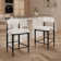 Upholstered Counter Stool with Metal Frame