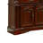 Mina China Buffet Cabinet with Hutch, Glass Doors, Cherry Brown Wood