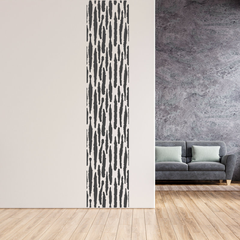Abstract Non-Wall Damaging Wall Decal, Gray