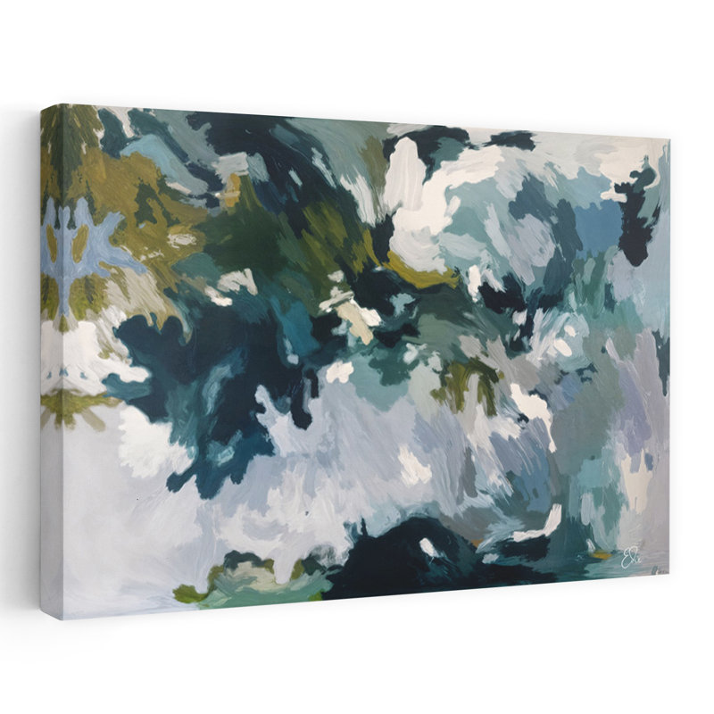 Art contemporain, art contemporain abstrait, H 32 po x l 48 po