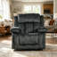 Fauteuil inclinable manuel en microfibre de 38,58 po de largeur avec rembourrage rembourré et poche de rangement latérale (ensemble de 2)-234985625