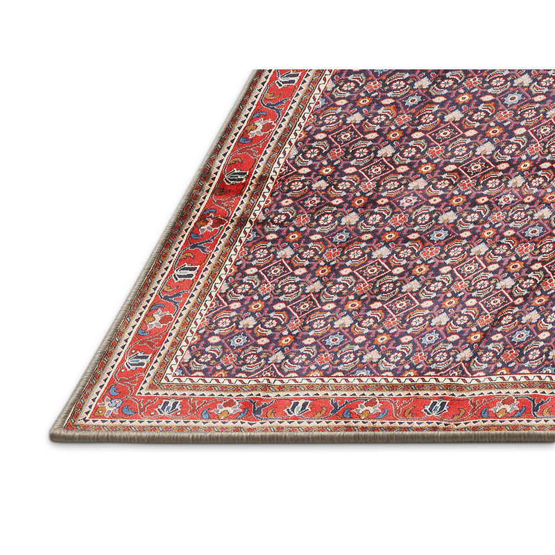 Tapis gris / noir / bleu Grudnitski, Rectangle 4 pi x 6 pi