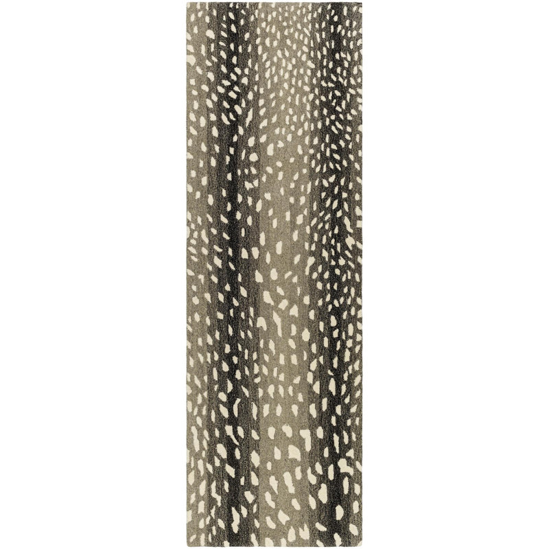 Bauwine Wool Animal Print Indoor Rug, Runner 2'6" x 8'