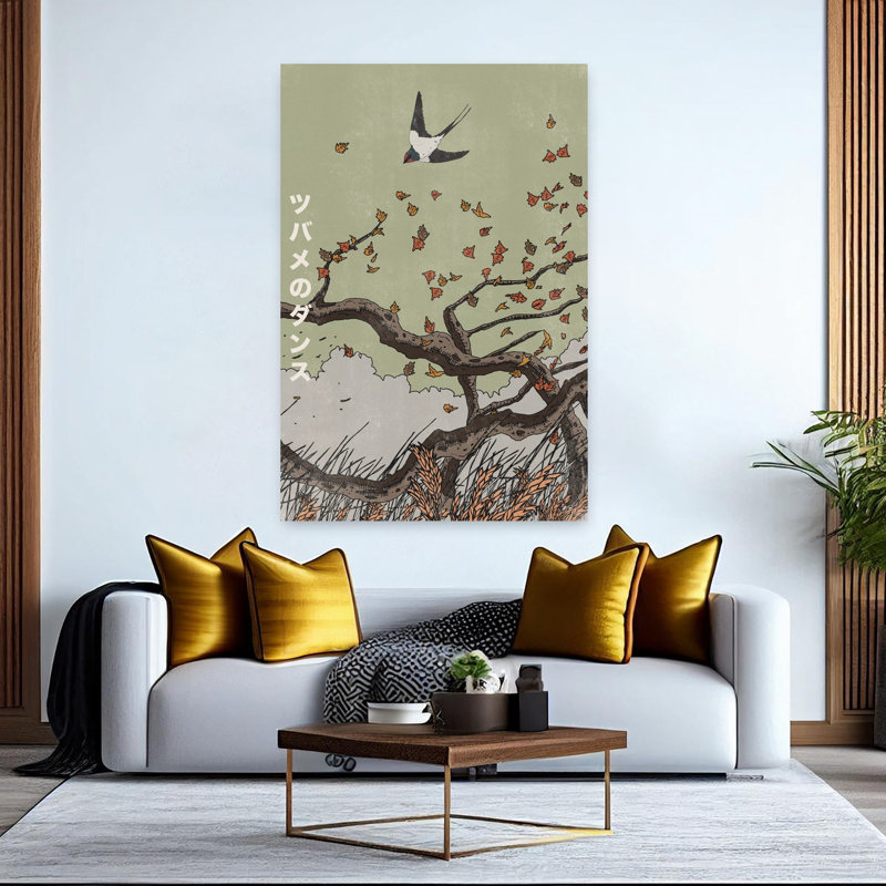 Art contemporain, art abstrait d'automne, H 60 po x l 40 po