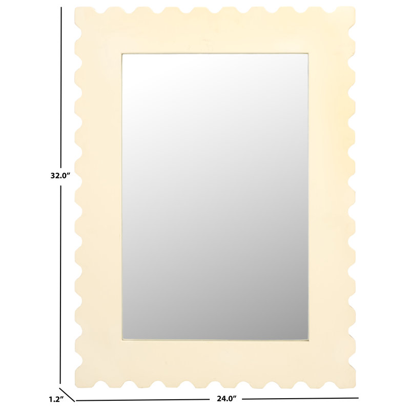 Shuri Rectangle Wall Mirror, White