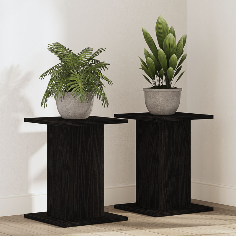 Haig Plant Stand 1 Tier, 30 x 30 x 40 cm (L x W x H), Black Oak