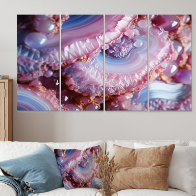 Maximo - Marbre, art mural sur toile, 4 pièces