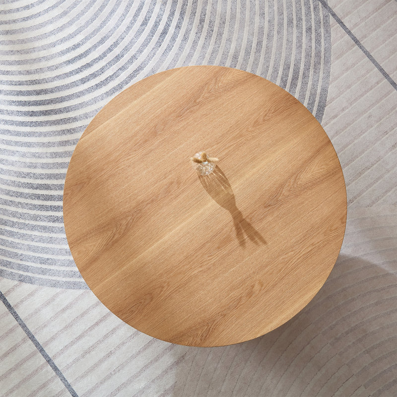 Table basse d'appoint moderne à finition naturelle