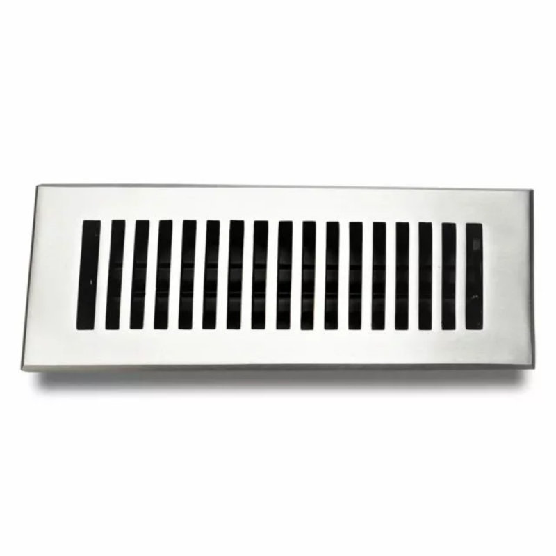 Couvercle de ventilation standard en fonte d'aluminium, Argent, H 3 po x l 10 po x P 12 po