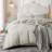 Waffle Weave Duvet Cover Set Cotton and Linen Blend Textured-112602235-110476436